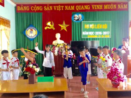 LIÊN ĐỘI TỔ CHỨC ĐẠI HỘI NĂM HỌC 2016-2017